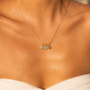 Penelope Gold Paperclip Chain Birthstone Necklace, view 9