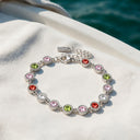 Elena White Zircon Charm Chain Bracelet, view 10