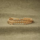 Estella Thin Open Cuff Bracelet with White Zircon, view 7