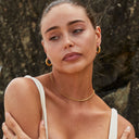 Lorna Gold Twisted Hoop Earrings, view 5