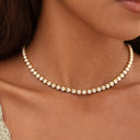 Yara Zircon Tennis Choker Necklace