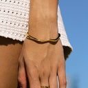 Edwina Wavy Open Cuff Bracelet, view 20