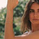 Yasmin Organic Wavy Gold Bangle, view 3
