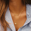 Bettina White Enamel Beaded Choker Necklace, view 6
