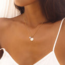 Lilian Mother of Pearl Shell and Ceramic Bead Necklace, view 7