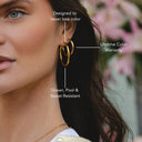 Philippa Thick Hoop Earrings, view 10