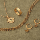 Wren Thick Woven Chain Choker Necklace, view 11