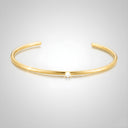 Estella Thin Open Cuff Bracelet with White Zircon, view 5