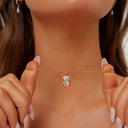 Saskia White Zircon Pendant Necklace, view 3
