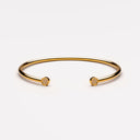 Bella Open Cuff Bracelet with Pavé Round Ends, view 2
